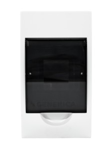 Корпус пластиковый ЩРН-П-4 черн. прозр. дверь IP41 GENERICA