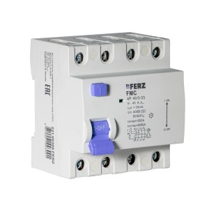FMC-3P+N 40A 30mA 6kA тип A, 4M УЗО