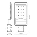 Светильник Уличный Gauss LED Avenue G2 IP65 355*155*57 50W 5000lm 3000K 190-250V КСС Ш 1/10