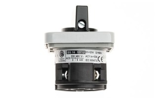Переключатель BS 16 107 U, 1P, 20A, тип 0-1-2, 1NO на 1_2, на дверь, фронт IP40