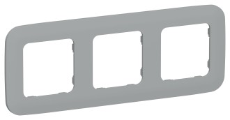 FLITE Рамка 3-местная РУ-3-А-ФлС серый IEK