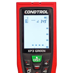 Дальномер лазерный XP3 Green (Зеленый / 120 м/ +- 1.5 мм / 3хAAA Ni-MH / Чехол), CONDTROL