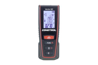 Дальномер лазерный Vector 60 (Красный / 80 м +- 1,5 мм / Li-lon / Smart Measure / Чехол), CONDTROL