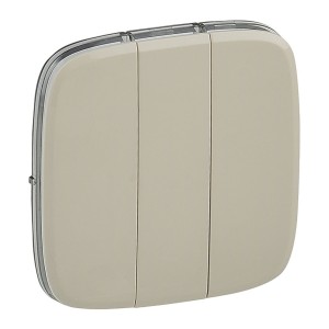 Valena Allure - Лицевая панель для выключателя трехклавишного, слоновая кость