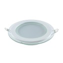 Светильник Gauss Glass круг 6W 450lm 3000K 185-265V IP20 монт Ø80 100*36 с дек стеклом LED 1/10/40