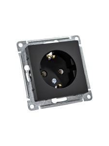 ATLASDESIGN РОЗЕТКА с заземлением,16А, механизм, КАРБОН