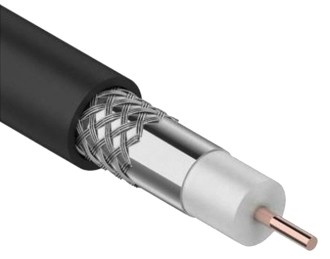 Кабель коаксиальный RG59 CCS 75Ом FPE PVC белый (100м) GENERICA