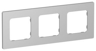 FLITE Рамка 3-местная РУ-3-К-ФлА алюминий IEK