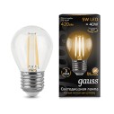 5 Вт Лампа Gauss Filament Шар 5W 420lm 2700К Е27 LED