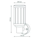 Светильник садово-парковый Gauss Vega на стену вверх 60W, 1*E27, 105*142*240мм, 170-240V / 50Hz, IP 54 (1/24)