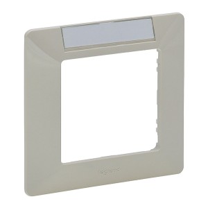 Valena Life - Рамка 1 пост, с держателем для маркировки, слоновая кость