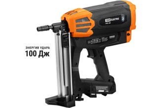 Газовый монтажный пистолет ГМП-100, 100 Дж, 8,4 В, 2,6 А*ч Li-Ion 2 шт, очки, рюкзак, "Алмаз" TDM.