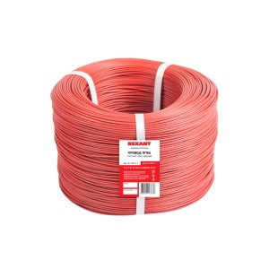 Провод ПГВА 1х0,50мм², красный, бухта 100м REXANT