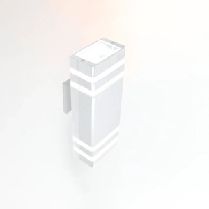 Фасадный светильник General GWL-2MR16-GU10-S-IP65 Белый с двойным боковым рассеивателем Катет