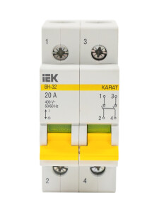 KARAT Выключатель нагрузки (мини-рубильник) ВН-32 2P 20А IEK