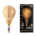 Лампа светодиодная Black Vintage Filament Flexible A160 8Вт 2400К E27 620лм 160*300 Golden Gauss 150802008