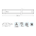 Светильник сенсорный Gauss модель A 6W 400lm 4000K 170-260V 300mm диммируемый IR 1/10/40