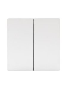 Выключатель беспроводной, накладной, двухклавишный, белый