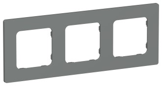 FLITE Рамка 3-местная РУ-3-К-ФлМА мокрый асфальт IEK