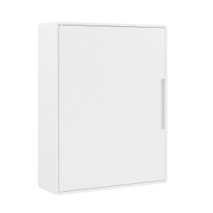 Щиток 24 мод настенный слаботочный Фрейм (FRAME), белый, с белой дверцей, с монтажной платой, 1 розеткой (арт. 76482B) и установочной рамкой