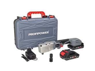 Аккумуляторный угловой гайковерт бесщеточный E0127 ProfiPower CNDTW-18B (Li-ion-2шт, 2.0Ач, 400Нм, З/У, в коробке)