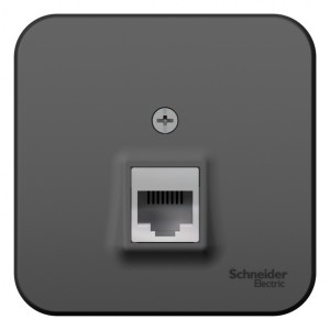 BLANCA О/У РОЗЕТКА компьютерная RJ45, кат.5E, ИЗОЛ.ПЛ., АНТРАЦИТ