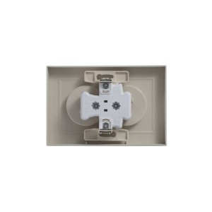 ATLASDESIGN РОЗЕТКА двойная без заземления, 16А, в сборе, БЕЖЕВЫЙ