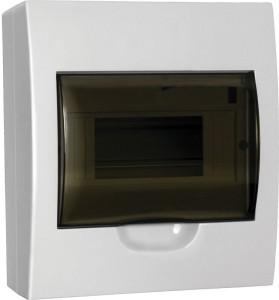 Корпус пластиковый ЩРН-П-8 черн. прозр. дверь IP41 GENERICA
