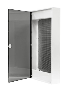 N48-ALFA IT, Щит навесной мультимедийный, 4 ряда, прозрач. дверца, IP40