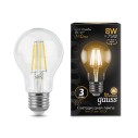 Лампа Gauss Filament А60 8W 740lm 2700К Е27 LED