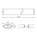 Св-к GAUSS ДПО 11-2*18-001 ЛАЙТ 1240*118*40мм IP40 для светодиодных ламп, соед в линию 2*1200мм, 1/2