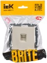 BRITE Розетка компьютерная RJ45 кат.5E РК10-БрКр бежевый IEK