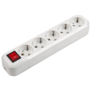 Розеточная колодка GSB-16-5-G-S-IP20 Classic, 16А, 5 мест, c/з, c/в, IP20