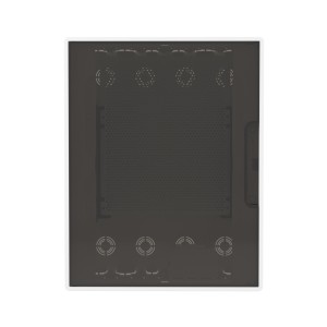 Щиток 24 мод встраиваемый слаботочный FRAME, белый, с тонированной дверцей, с монтажной платой, в комплекте с 1 розеткой Viva (арт. 45005) и 1 коробкой PDD (арт. 10033) DKC