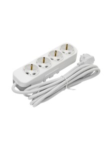 EL-BI,Myra,удлинитель 4гн3м с/з белый,527-010203-421