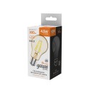 Лампа Gauss Basic Filament А60 4,5W 300lm 2200К Е27 golden LED 1/10/40