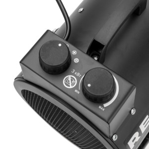 Пушка тепловая электрическая, круглая, регулировка угла наклона, ТЭН, 3кВт REXANT