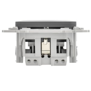 FLITE Розетка с заземлением с защитными шторками безвинтовое крепление 16А РСш11-1-ФлМА мокрый асфальт IEK