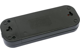 Колодка розеточная 3 гнезда 2П б/з 10А 250В черная серии "Народная"