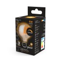 Лампа Gauss Filament G95 6W 620lm 2400К Е27 golden диммируемая LED