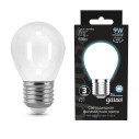 Лампа Gauss Filament Шар 9W 610lm 4100К Е27 milky LED 1/10/50