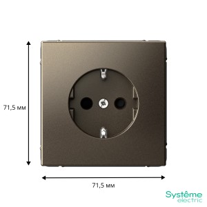 ARTGALLERY РОЗЕТКА с заземлением со шторками, 16А, механизм, быстрозажим. клем., МОККО