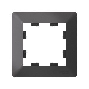 ATLASDESIGN AIR 1-постовая РАМКА, БАЗАЛЬТ/дымчатый черный