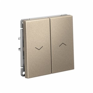 ARTGALLERY 2-клавишный ВЫКЛЮЧАТЕЛЬ ДЛЯ ЖАЛЮЗИ, 2х сх.4, 10А, механизм, ШАМПАНЬ