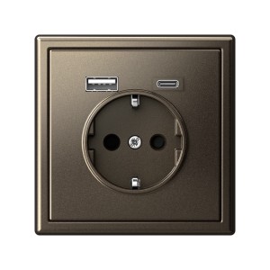 ARTGALLERY РОЗЕТКА 16А с 2 USB A+C, 5В/2,4А/3,0А, 2х5В/1,5А, механизм, МОККО