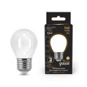 5 Вт Лампа Gauss Filament Шар 5W 420lm 2700К Е27 milky LED