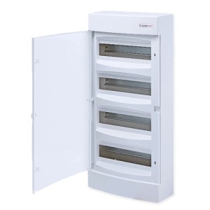 N48CW, Щит навесной, 4 ряда, 48 мод., белая дверца, IP40