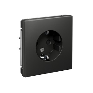 ARTGALLERY РОЗЕТКА с заземлением со шторками, 16А, механизм, БАЗАЛЬТ