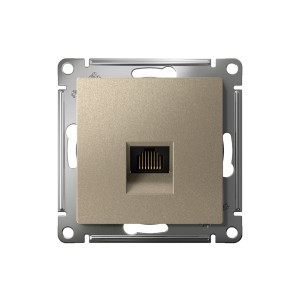ATLASDESIGN РОЗЕТКА компьютерная RJ45 кат. 5e, механизм, ШАМПАНЬ
