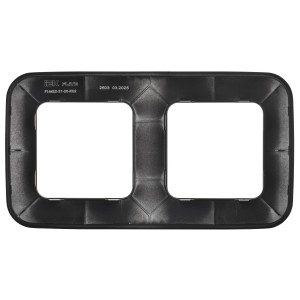 FLITE Рамка 2-местная РУ-2-А-ФлЧ черный IEK